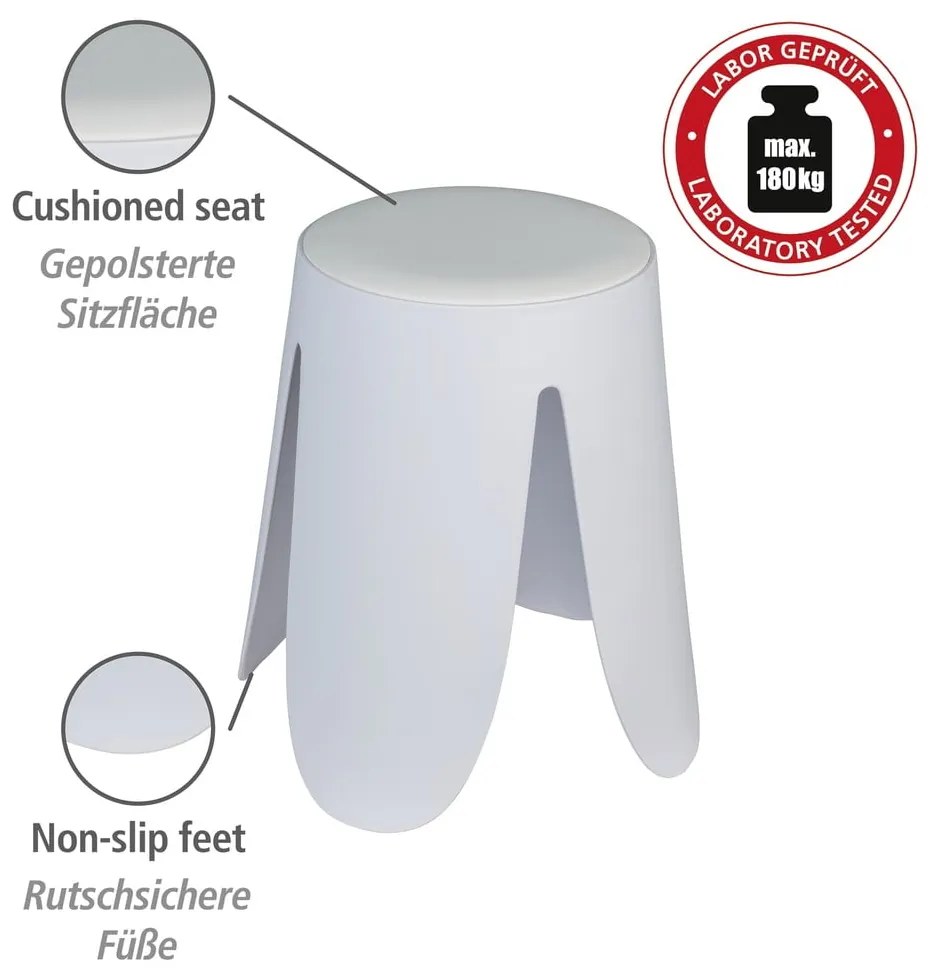 Scaun alb din plastic Comiso – Wenko