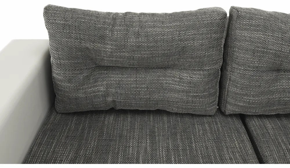 Colţar reversibil, alb/gri maroniu, STILA
