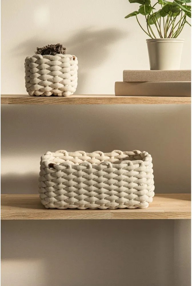 Coș de depozitare din material textil 35x25x14 cm Peach Skin M – Bigso