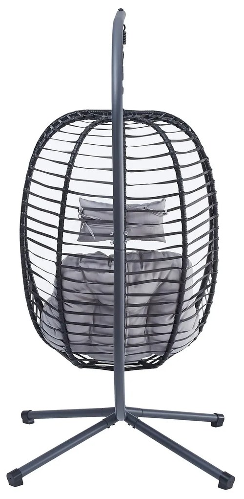 Autronic Fotoliu suspendat, metal, polyrattan,gri, A Z-V1289 GREY