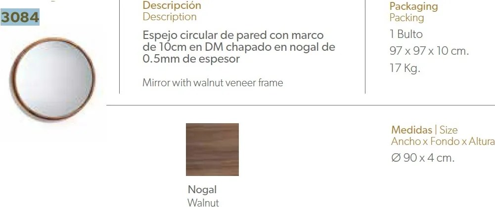 Oglinda decorativa Alline, 90cm AC-296-G2