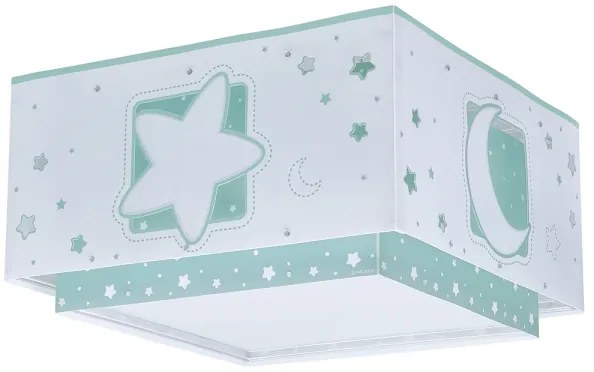 Plafonieră pentru copii MOONLIGHT 2xE27/60W/230V verde Dalber 63236H