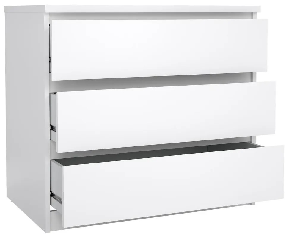 Comodă Simplicity 77 x 50 x 70 cm, alb lucios