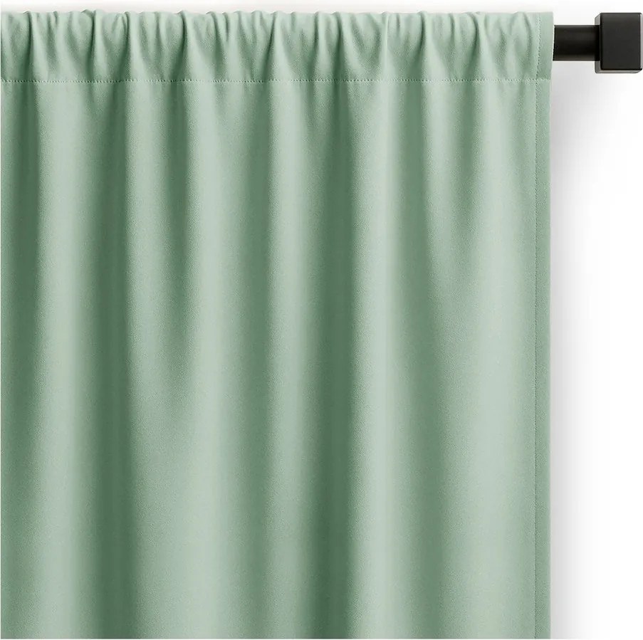 Draperie verde-mentă dimout (semi-opacă) 140x270 cm Carli – Restilo