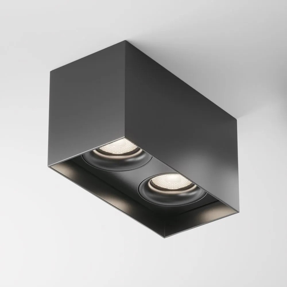 Corp aplicat cu 2 spoturi design tehnic Slim negru
