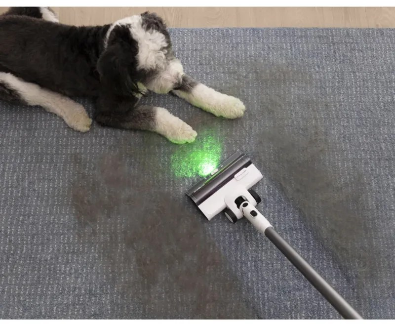 Aspirator fara fir Tineco Pure ONE Station 5, 450W, 2 moduri, Statie 0.45 l + 2.5 l, Autonomie 70 min, Senzor iLoop, Tehnologie PureCyclone, Auto-curatare, Alb