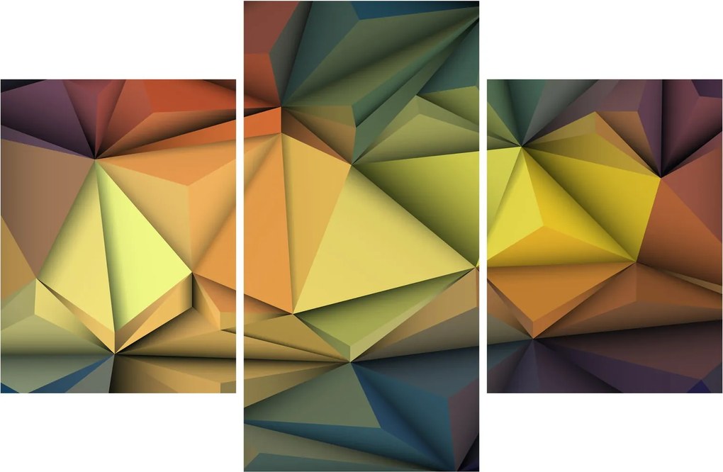 Tablou - Abstracție 3D poligonală (90x60 cm)