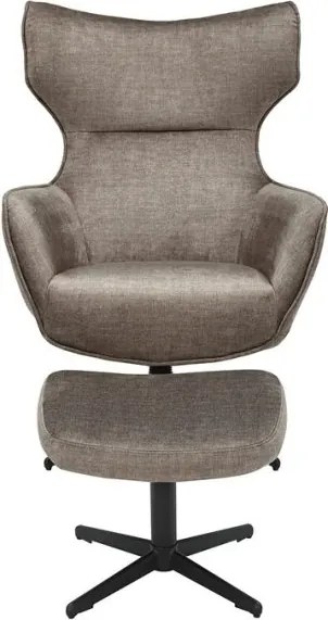 Fotoliu pivotant VOGUE catifea taupe