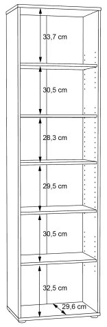 Bibliotecă URAN Stejar Artisan