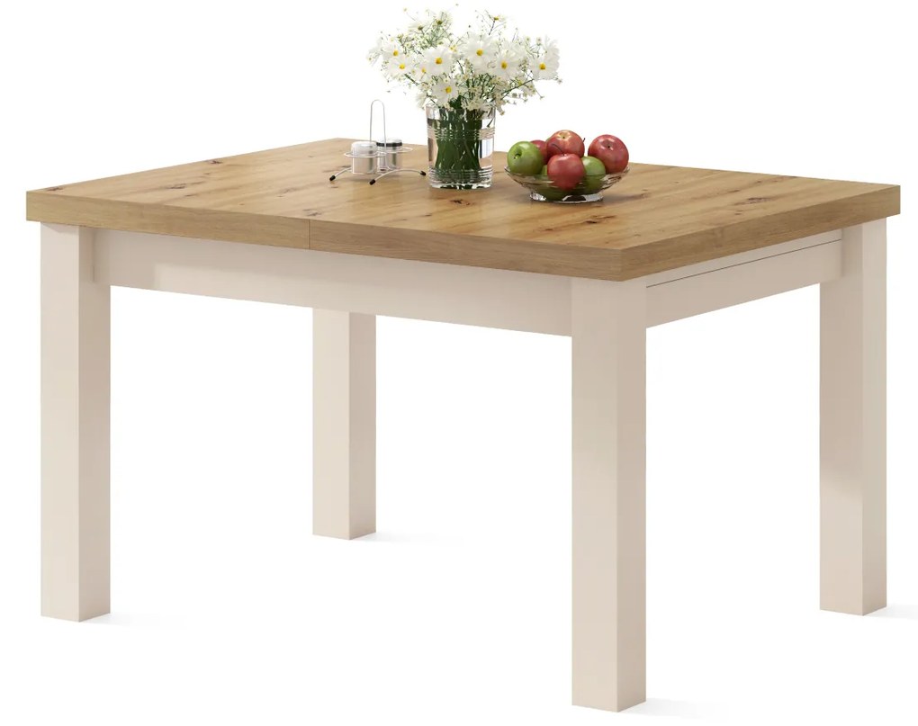 Mazzoni ROYAL Stejar Artisan/Bej (Șampanie) - MASĂ EXTENSIBILĂ PÂNĂ LA 2,7 m