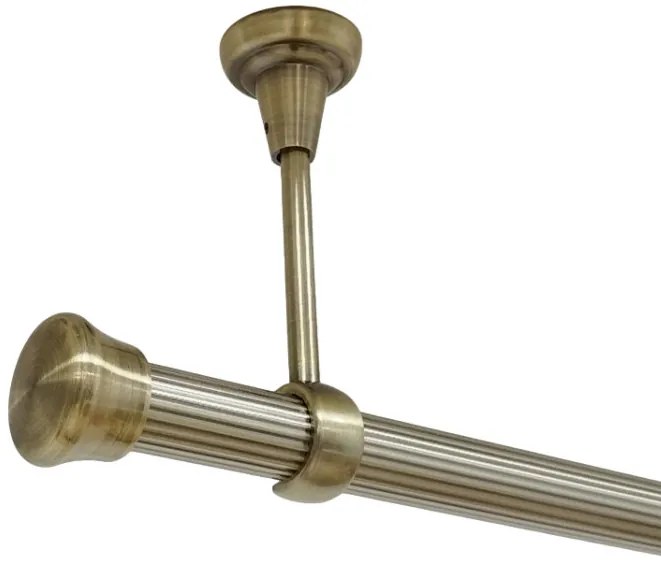 Galerie tavan fara inele FULDA striat /25 - aur antic (Alege marime: 280 cm)