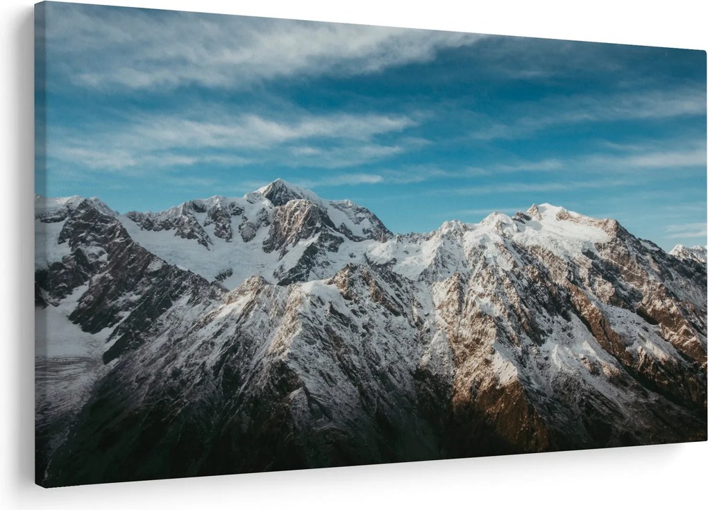 Tablou cu vârfuri înzăpeziți, Fiordland (90x60 cm)