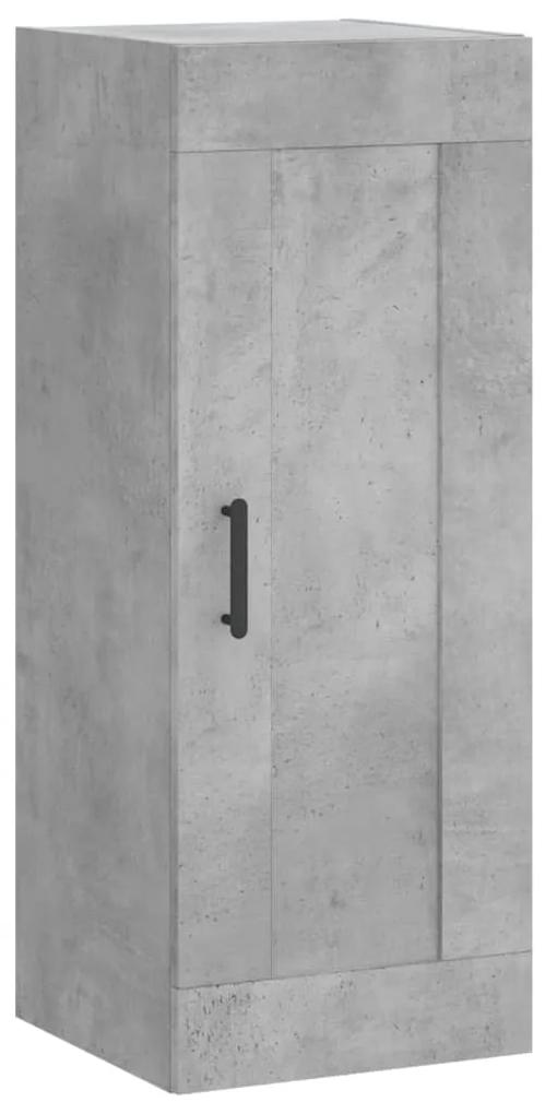 830512 vidaXL Dulap de perete, gri beton, 34,5x34x90 cm, lemn prelucrat