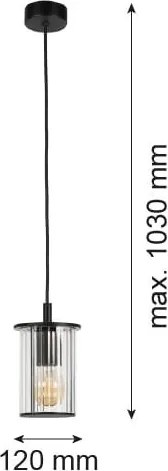 Pendul cu protectie IP44 NORFOLK 8751 negru