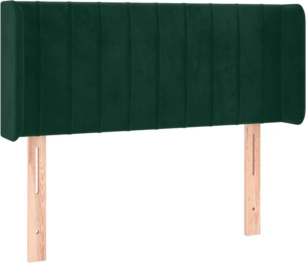 vidaXL Tăblie pat cu aripioare verde închis 93x16x78/88 cm catifea