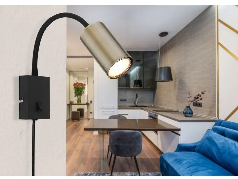 Aplica de perete cu spot directionabil design modern Robby alama antic