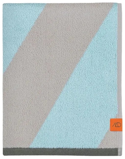 Prosop verde mentă din bumbac organic din frotir 50x90 cm Diagonal – Mette Ditmer Denmark