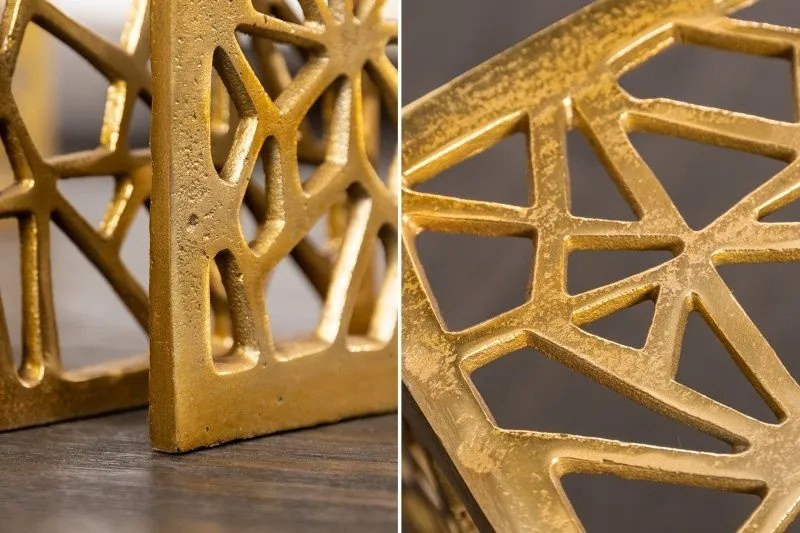 Set de 2 masute de cafea Abstract auriu