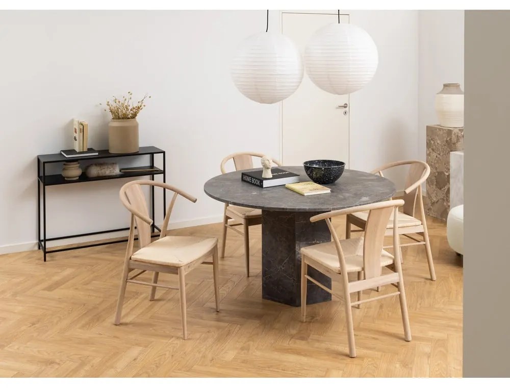 Masă tip consolă cu picioare metalice Actona Newcastle, negru