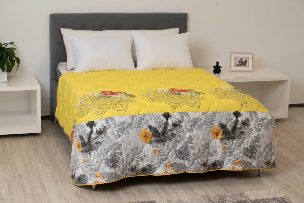 Pilota Imprimata Somnart Microfibra Vintage Yellow  300 g/mp 200x220