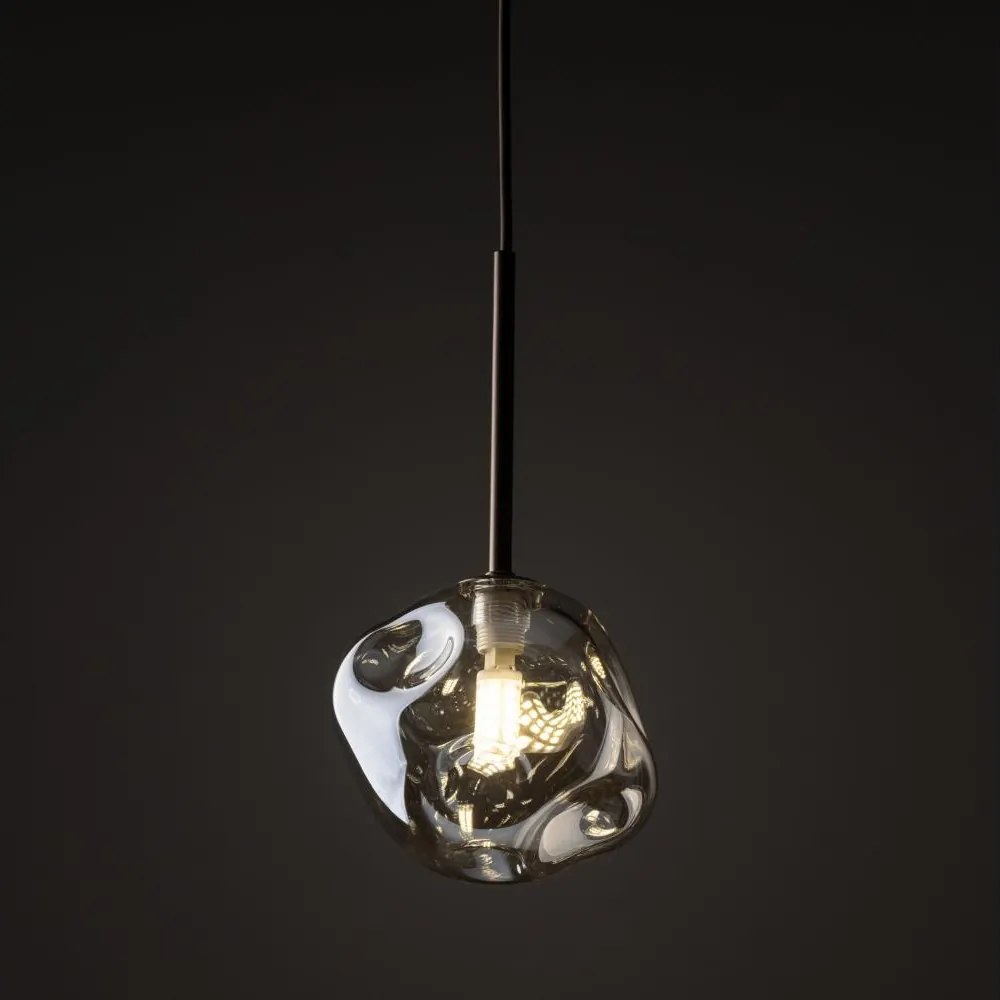 Brilagi - Lustră suspendată pe cablu VULCANO 1xG9/8W/230V, diam. 15 cm, bronz/bej fumuriu