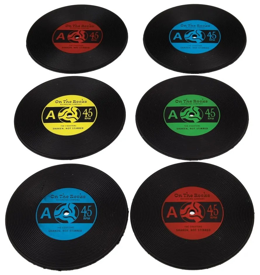 Set 6 suporturi din silicon pentru pahar Rex London Record