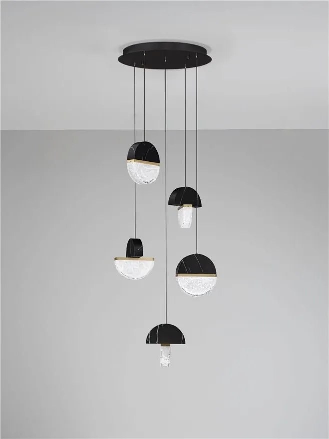 Lustra decorativa cu 5 pendule LED 3000K DORIN