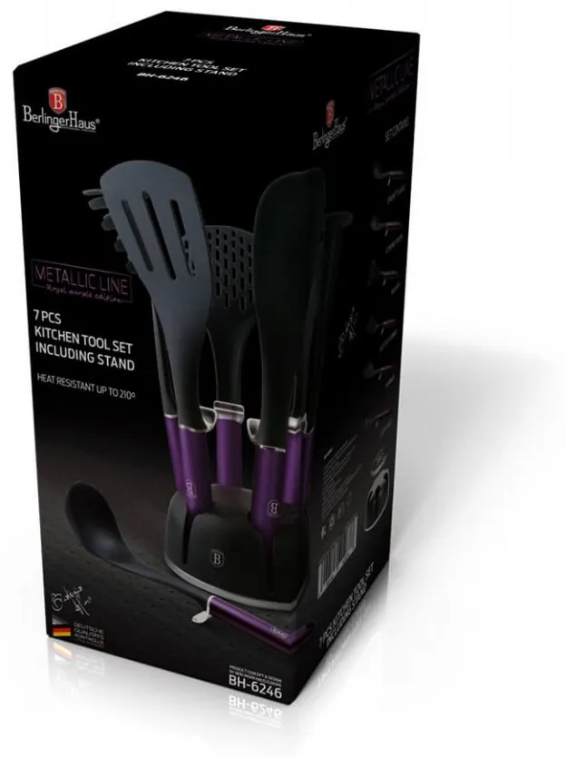 Set ustensile de bucatarie (7 piese) Metallic Line Royal Purple Edition Berlinger Haus BH 6246