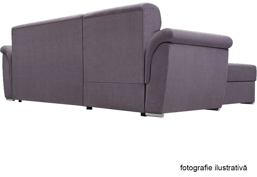 Set de canapea, ţesătură Queens gri deschis, stânga, FABO