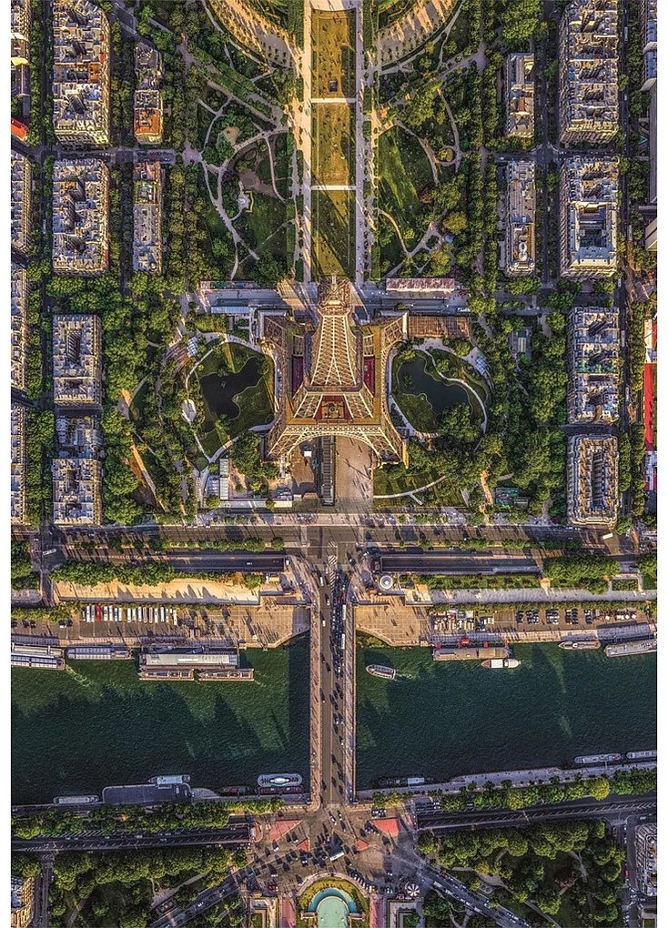 Orașe Flying Over Paris puzzle compact Clementoni cu 1500 de piese