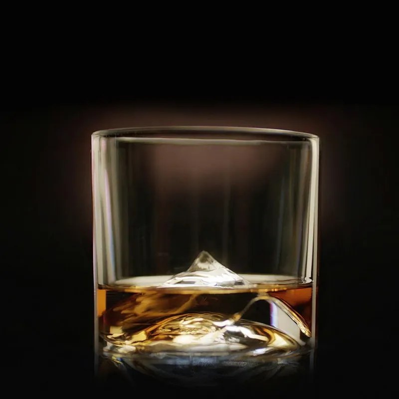 Set pahare pentru whisky LIITON 1006964 Everest, 270 ml, 2 buc, Fund 3D Muntele Everest, Transparent