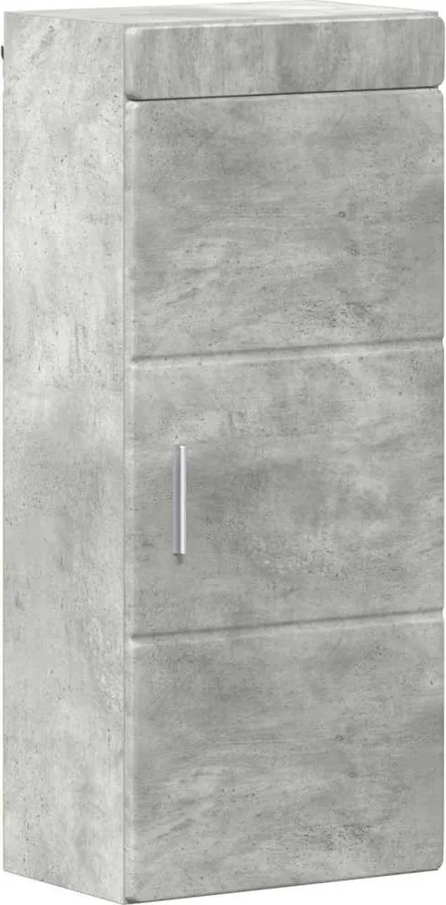 vidaXL Dulap de perete pentru baie TULUM Gri din beton Lemn compozit