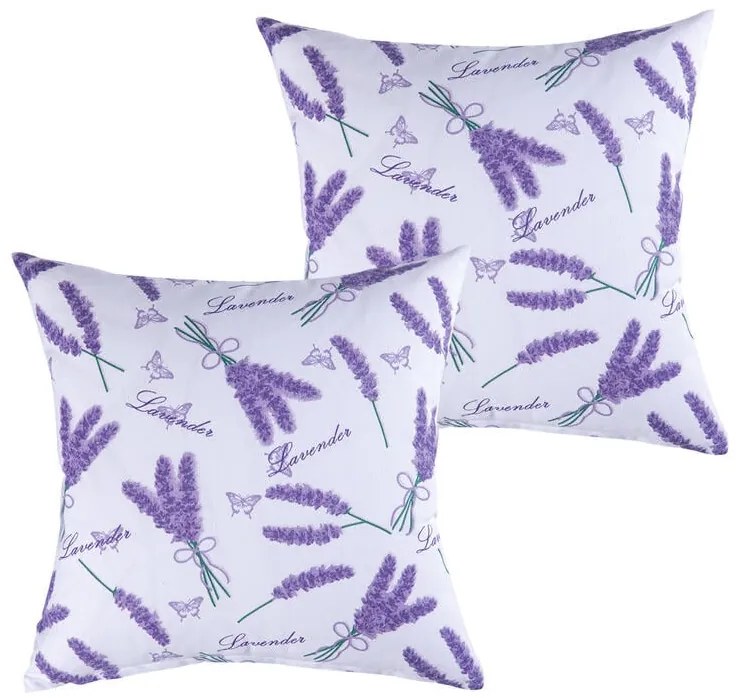 Set de 2 feţe pernuţe LEVANDULE 40 x 40 cm