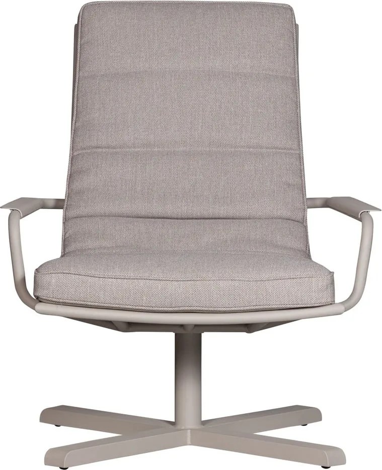 Fotoliu de grădină grej din metal/capitonat Coosa – WOOOD