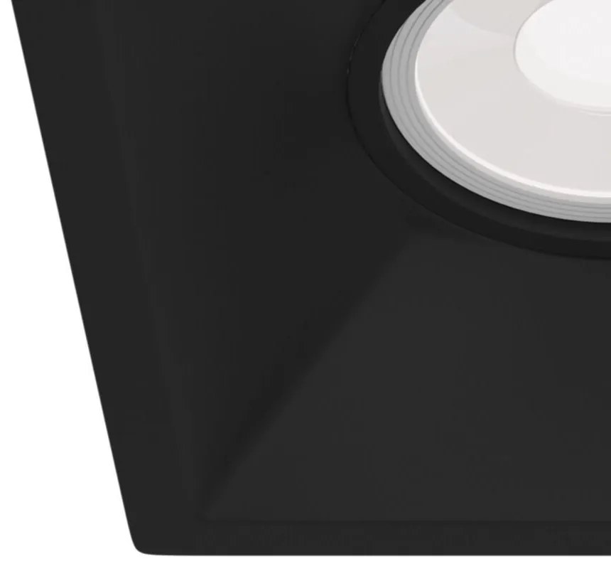 Spot incastrabil design tehnic Dot alb 9x9cm
