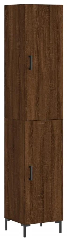 3198792 vidaXL Dulap înalt, stejar maro, 34,5x34x180 cm, lemn prelucrat