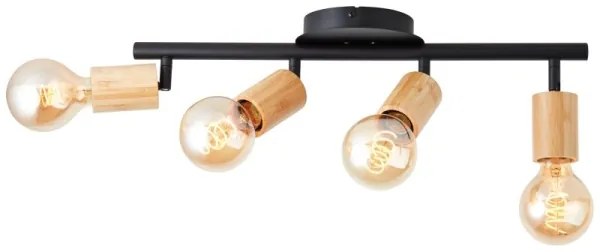Brilliant - Plafonieră cu spoturi 4xE27/28W/230V, bambus