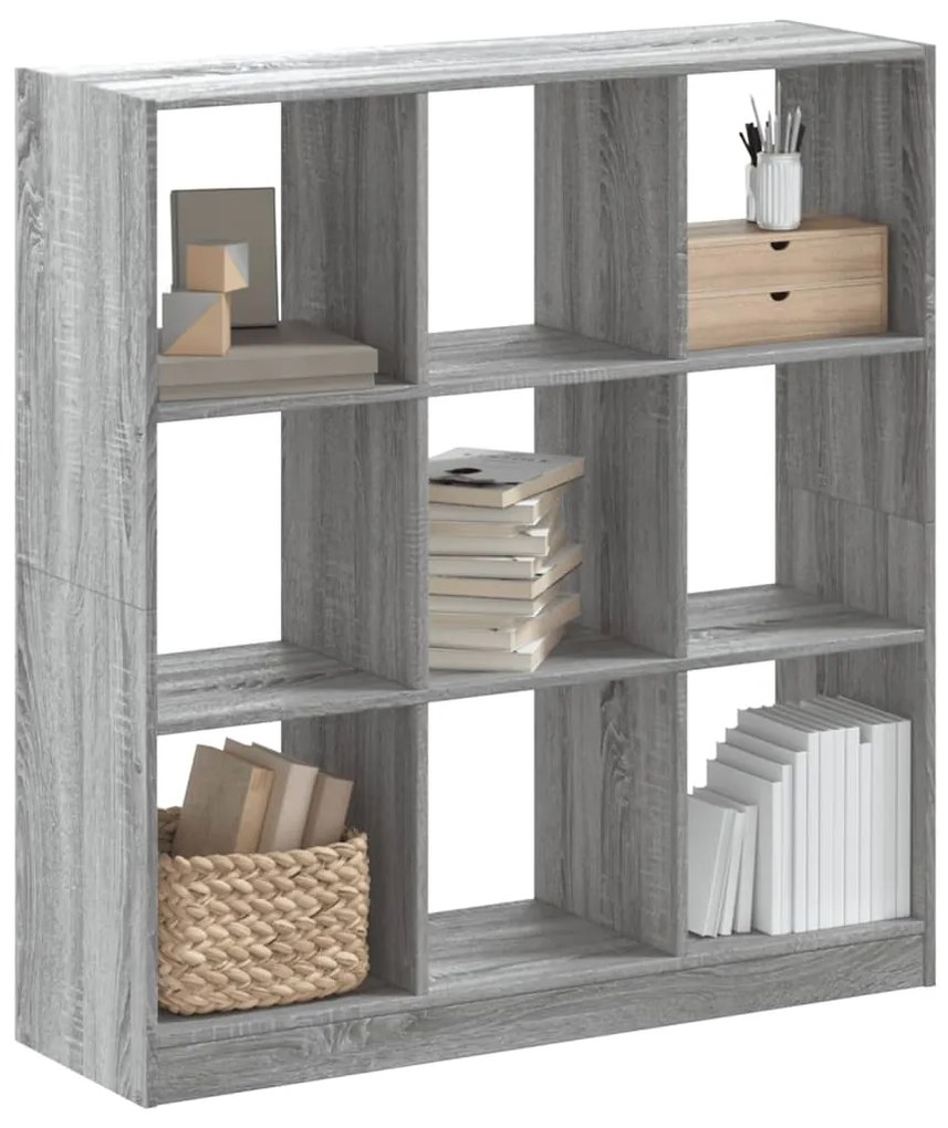vidaXL Bibliotecă, gri sonoma, 102x32x108 cm, lemn prelucrat