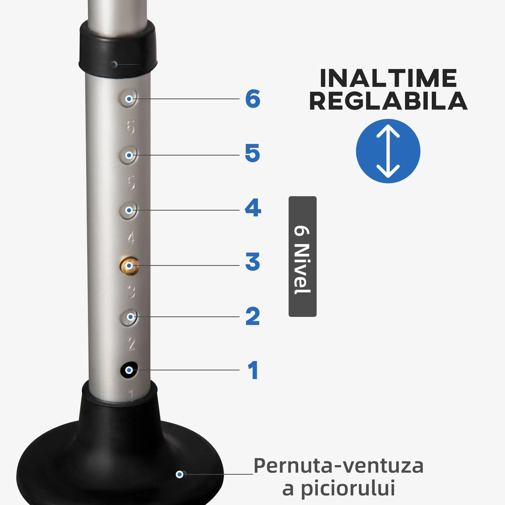 Scaun de dus reglabil pe inaltime cu spatar si brate captusite, ventuze pentru picioare, alb HOMCOM | Aosom Romania