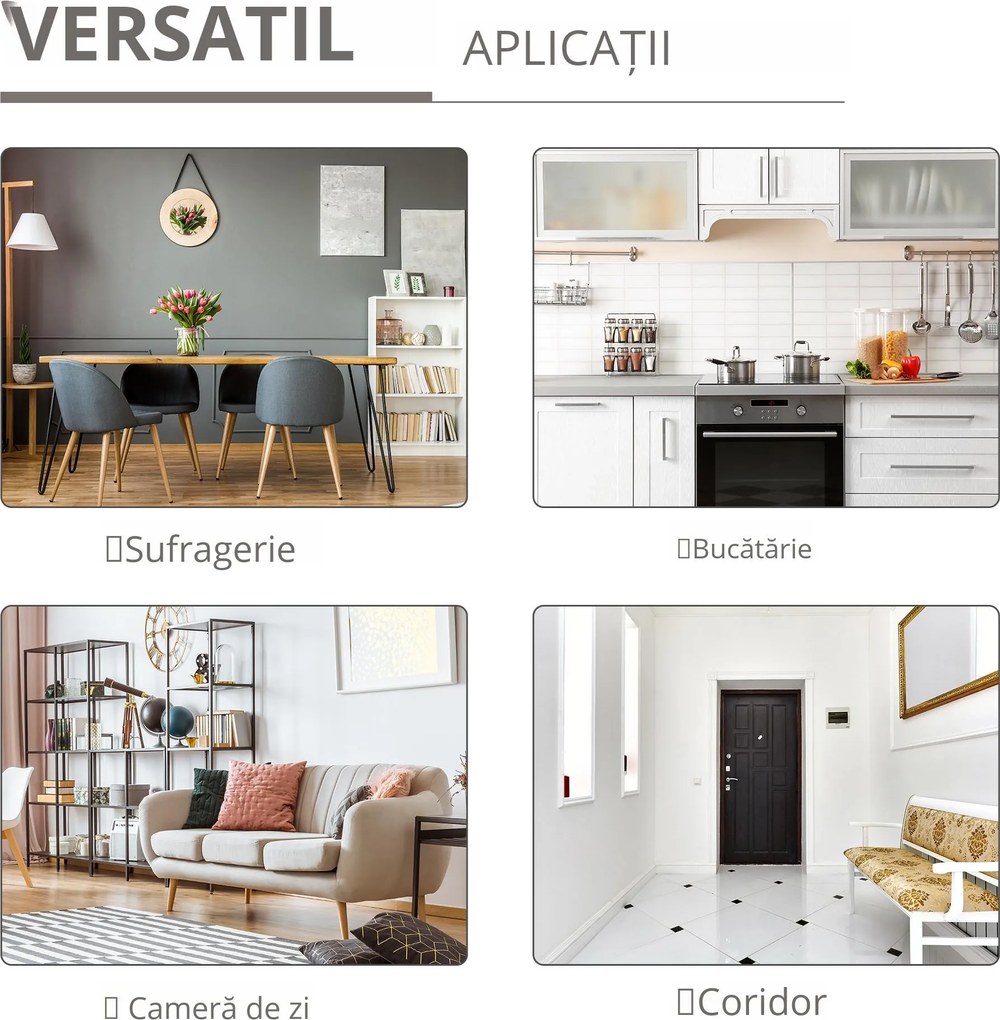 HOMCOM Dulap Rustic de Bucătărie cu 2 Sertare, Rafturi Deschise și Suport pentru Sticle, Bufet din Lemn și Metal, 80x39x86 cm, Alb