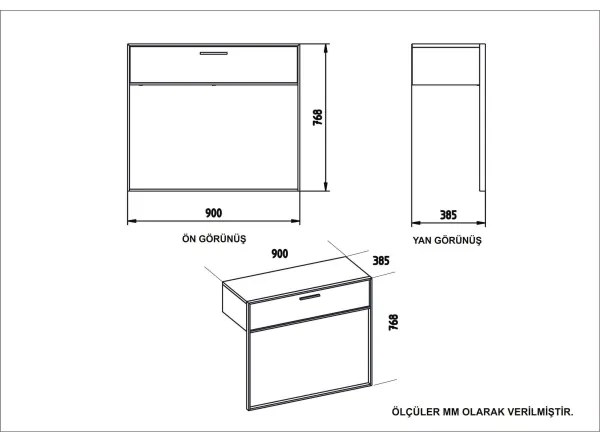 Consolă de perete POLKA, 76,8 x 90 cm, auriu/negru