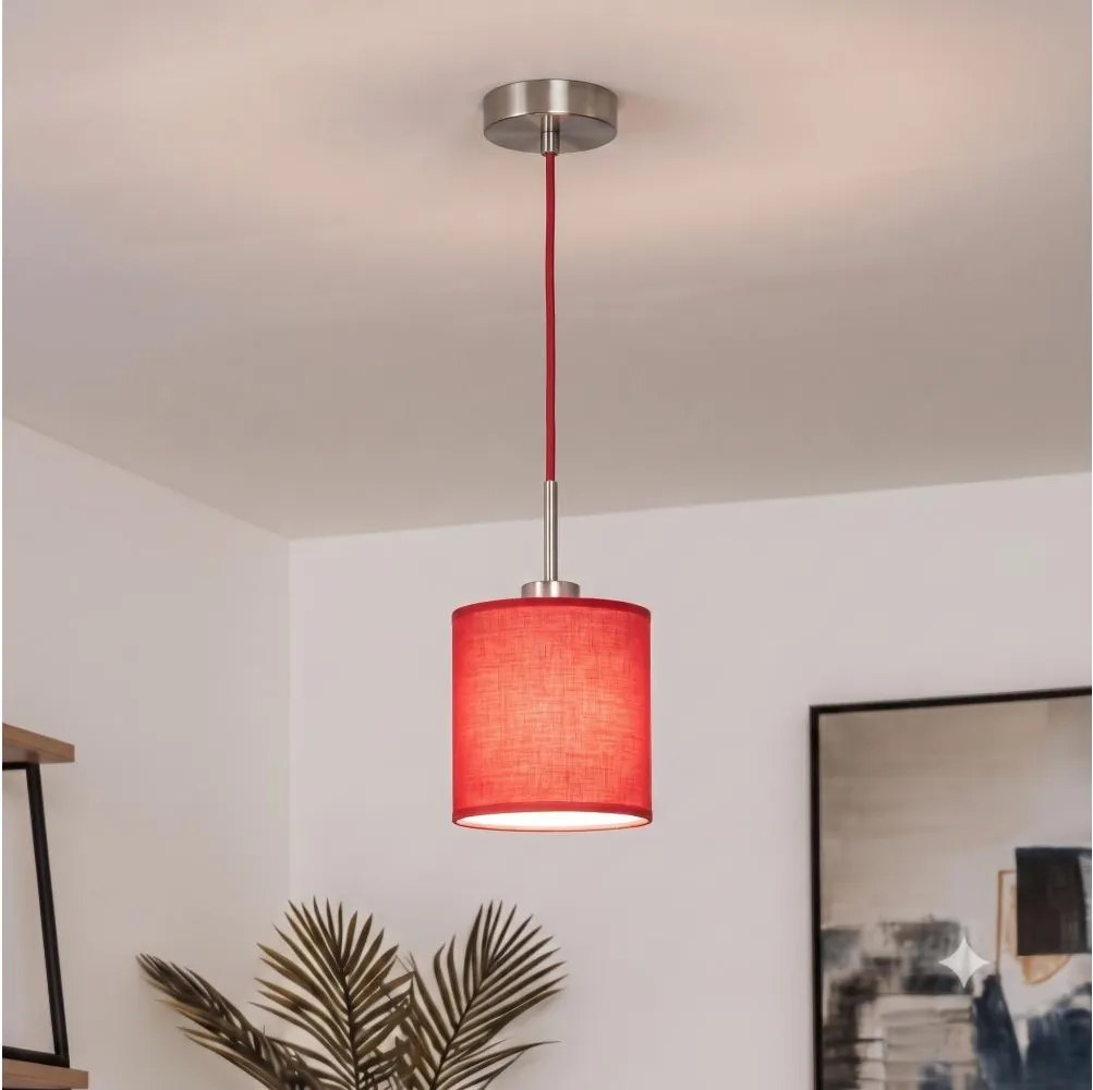 Brilagi - lustră LED suspendată pe cablu NUBILA 1xE27/60W/230V, diam. 14 cm, roșie