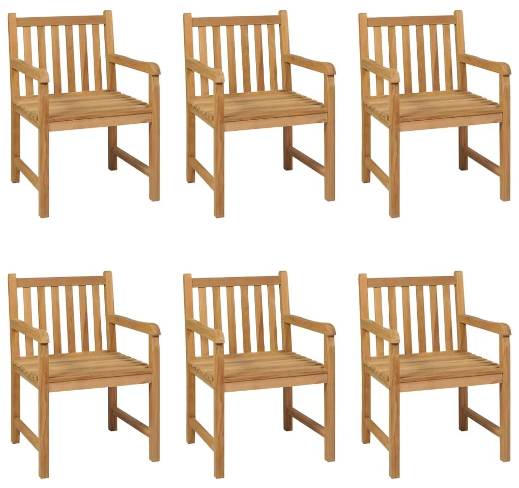 Set mobilier gradina,7 piese,lemn masiv de tec Cu cotiera  , 7
