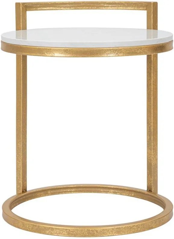 Măsuță auxiliară rotundă cu blat din marmură ø 40,5 cm Round Marble – Mauro Ferretti