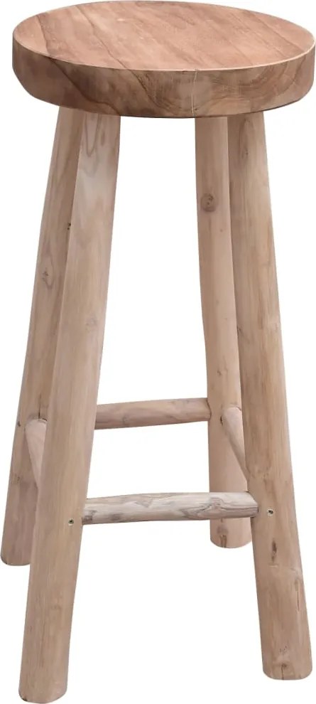 vidaXL Taburet de bar, lemn masiv de tec
