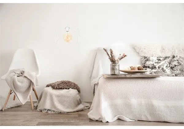 Lustră pe cablu GALL 1xE27/60W/230V alb