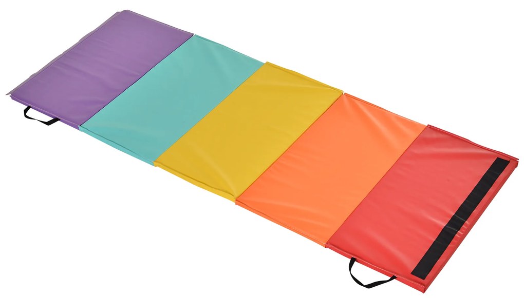 HOMCOM Mat Fitness pentru Sala si Acasa 5 Panouri Pliabile 195x76x3cm