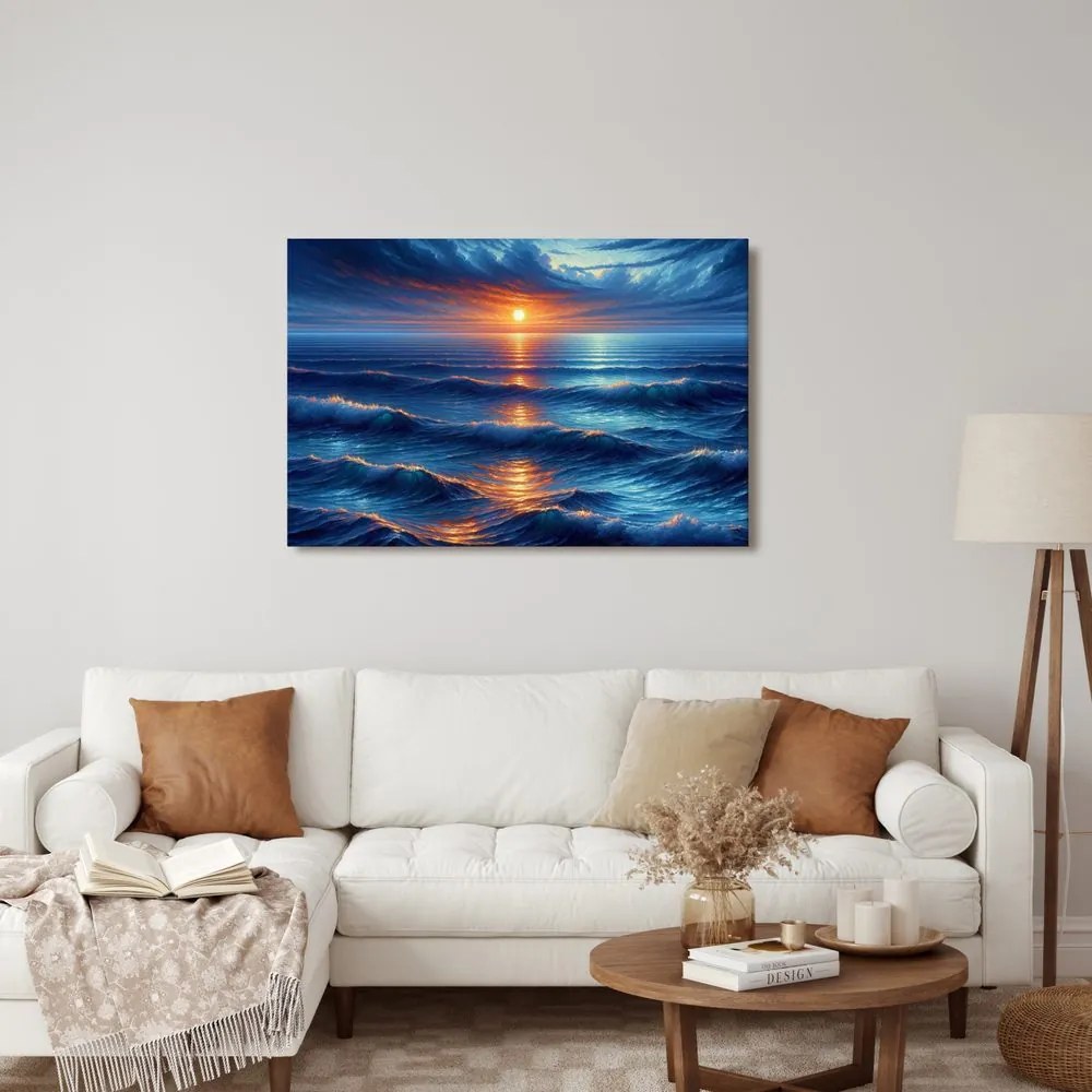 Tablou apus de soare peste ocean