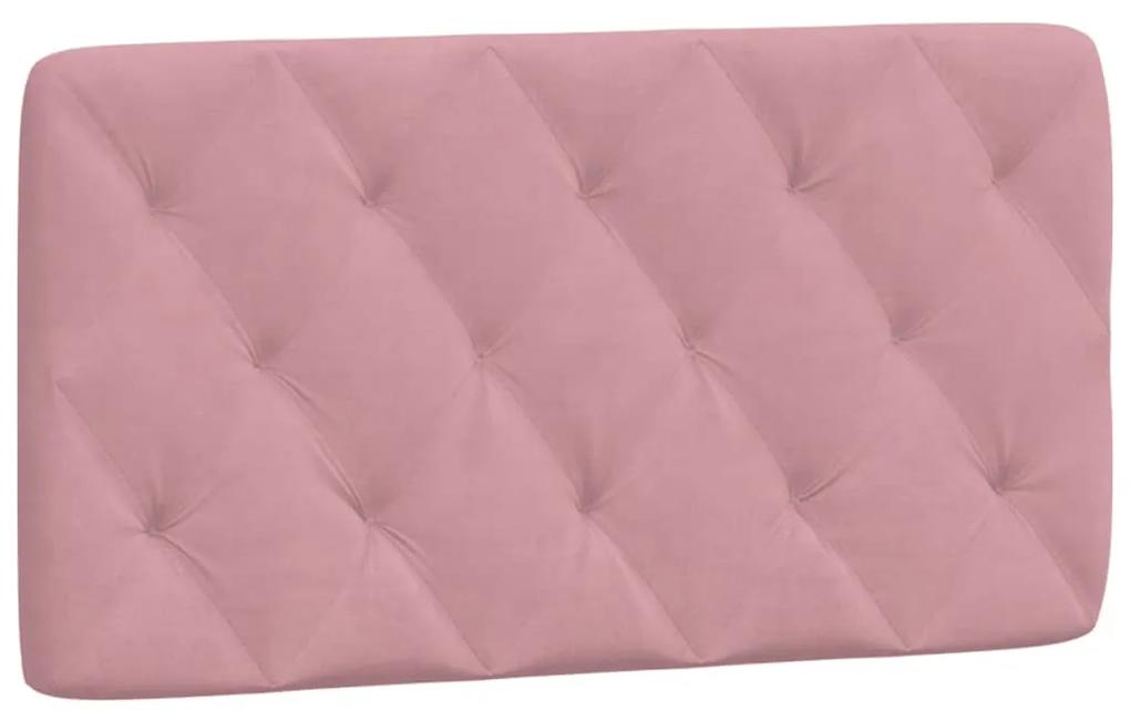 374719 vidaXL Pernă tăblie de pat, roz, 100 cm, catifea