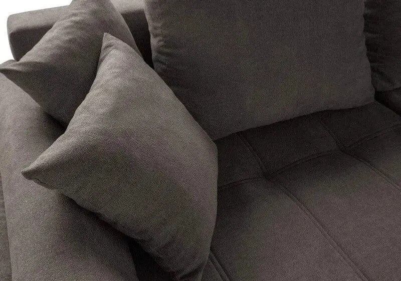 Colțar extensibil dumonde cu ladă de depozitare si sezut confortabil din spuma high-density, Loana Enjoy Kaki II 270x185 cm